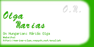 olga marias business card